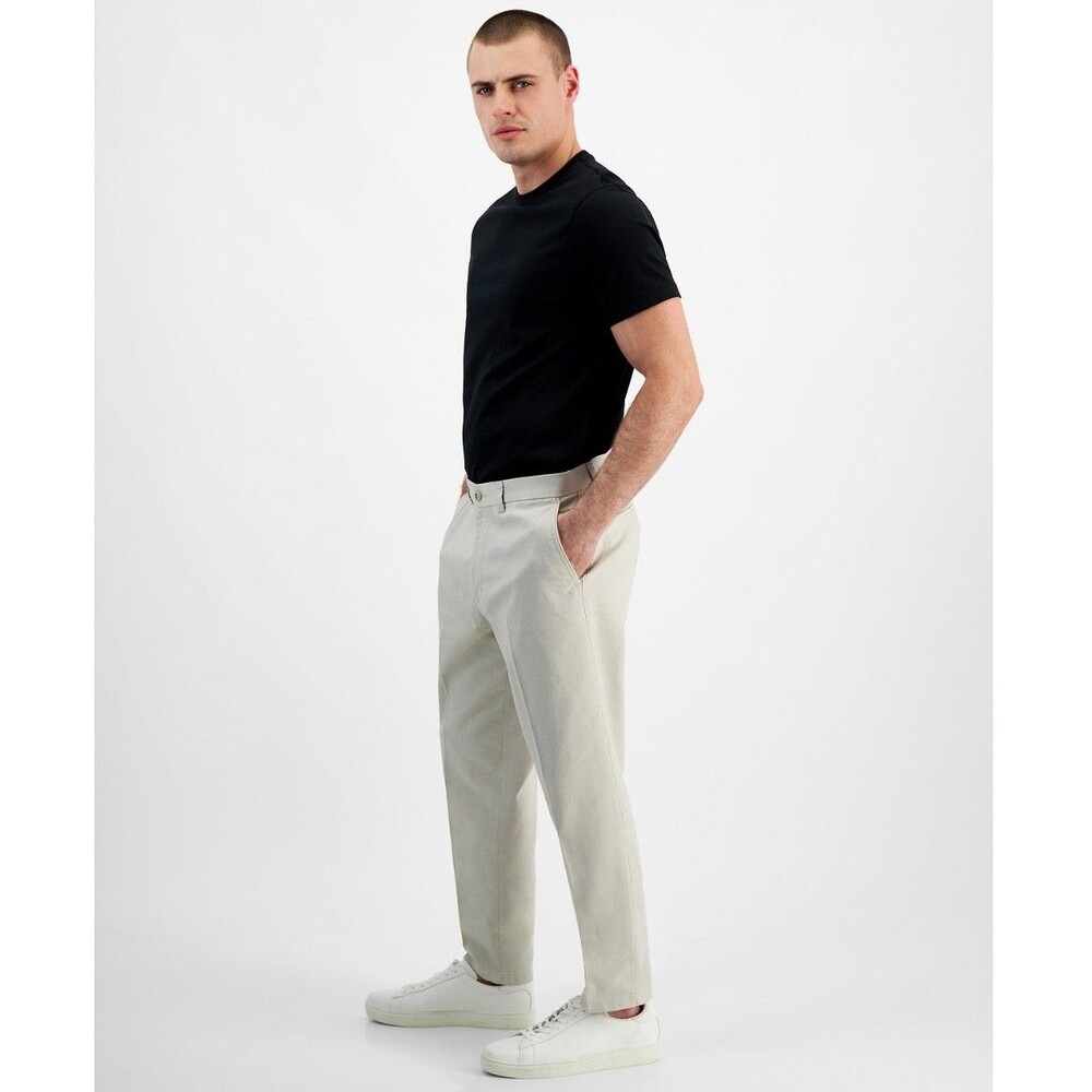 $95 NEW KENNETH COLE REACTION Mens 33x32 Beige Cotton/Linen Khaki/Chino Pants - Picture 6 of 10